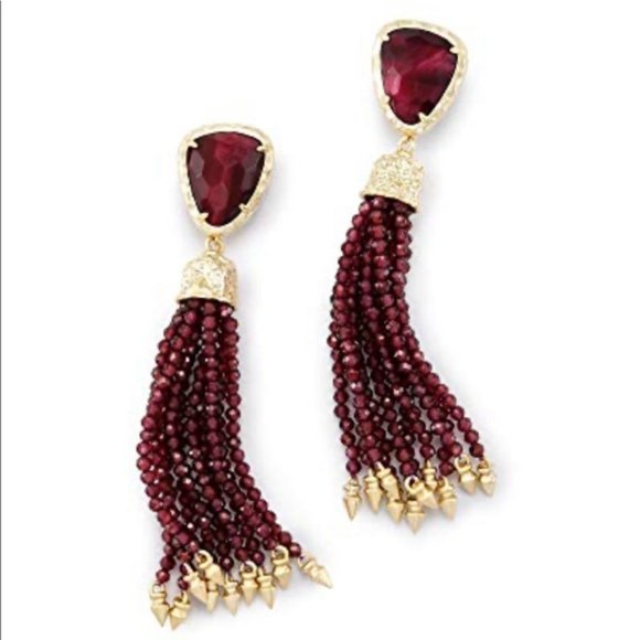 Kendra Scott Jewelry - Kendra Scott Blossom Bordeaux Statement Earrings NWOT